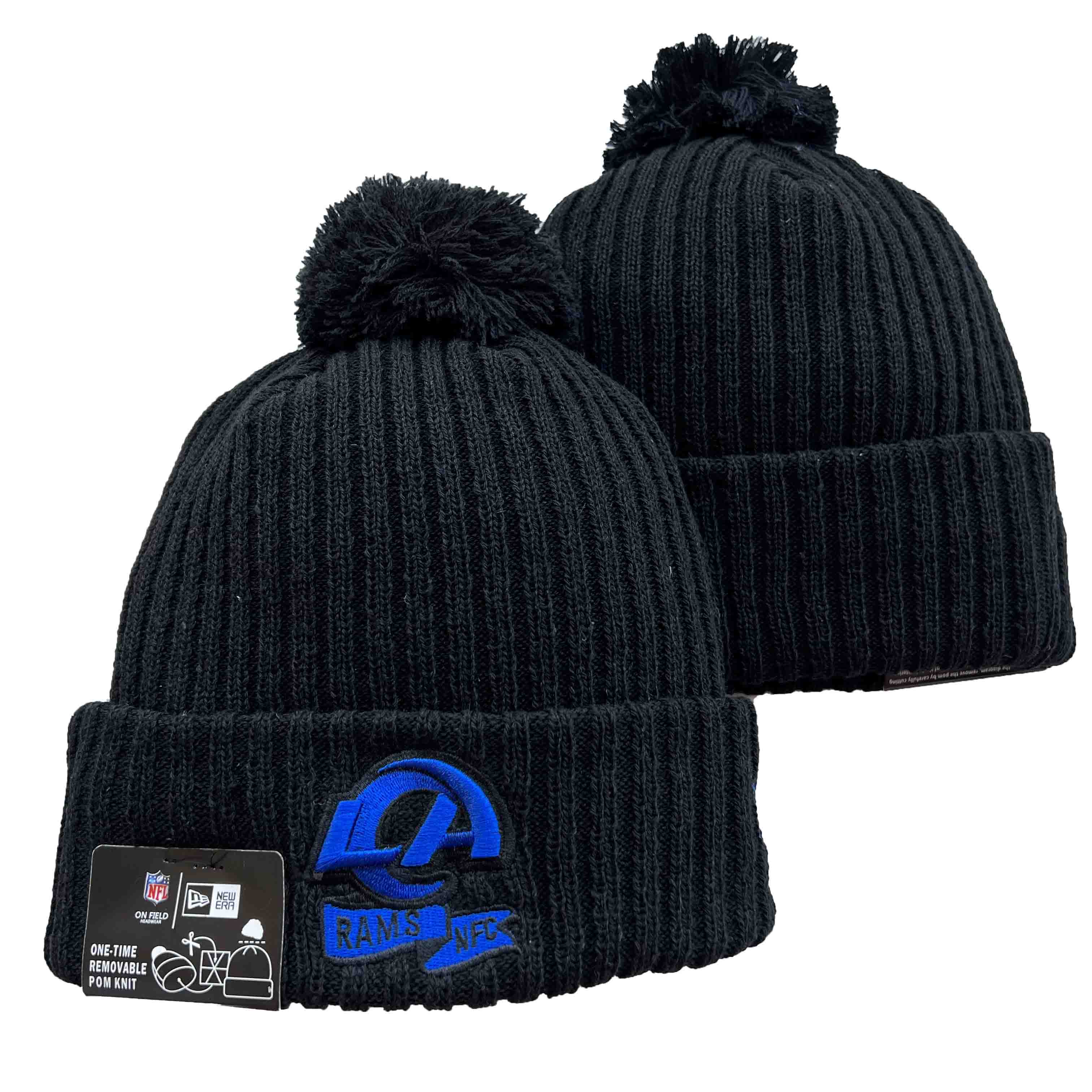 ST- LOUls RAMS Cuffed Knit Hat with Pom