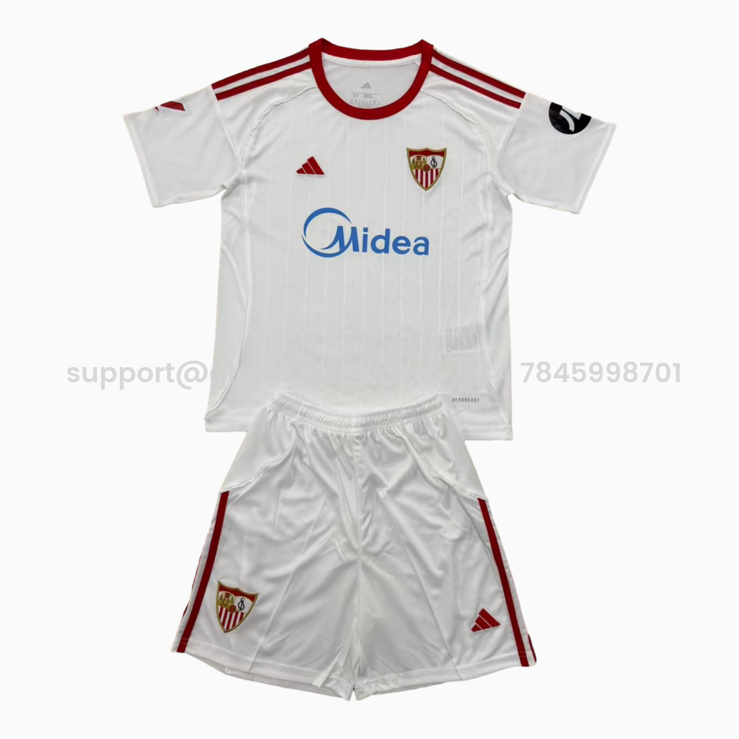 Sevilla 25-26 Home Men's Adult Jersey Set - Fans Version