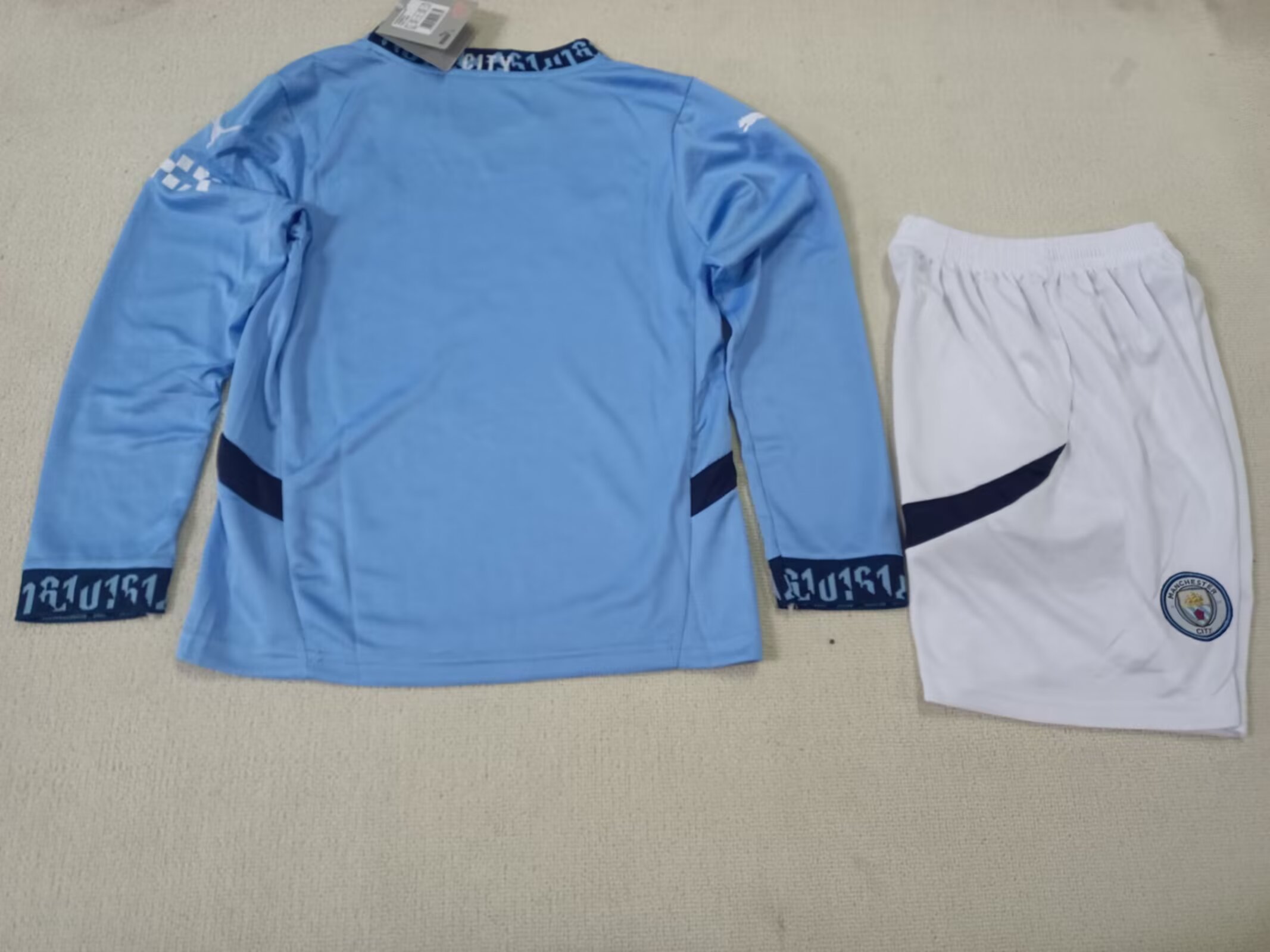 2024/25 Manchester City Home Long Sleeve - Kids Kit