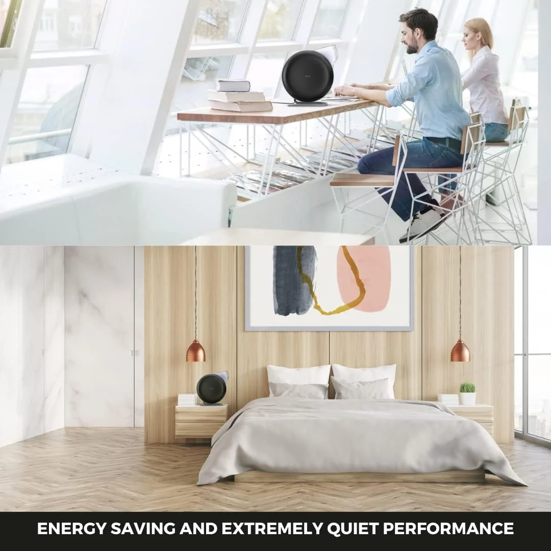 IQAir Atem Desk Personal HyperHEPA Air Purifier - Filters 99% of allergens, asthma triggers, airborne pollutants, odors and gasses - Perfect for offices or other small rooms (White)