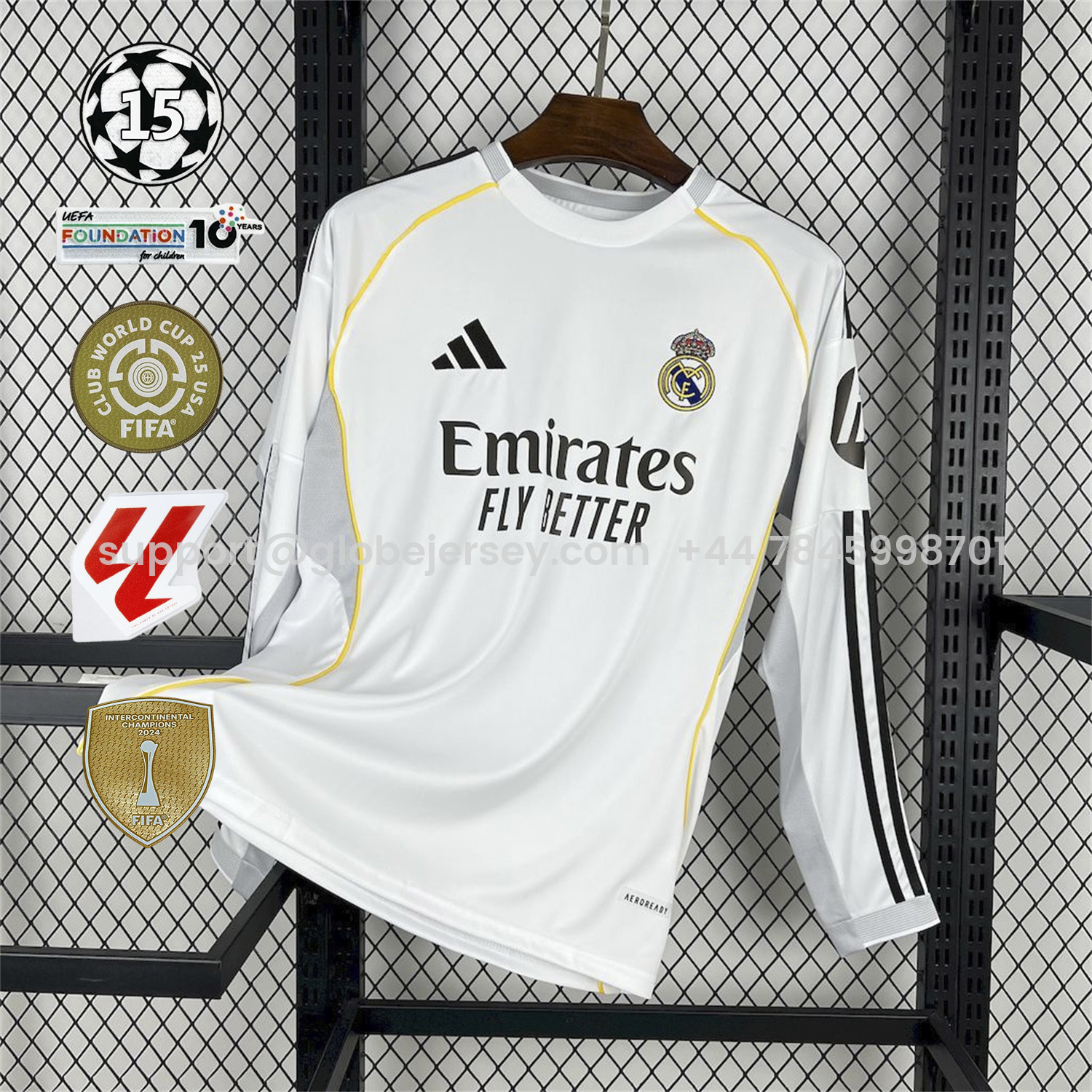 Real Madrid 25-26 Home Long Sleeves Jersey - Fans Version