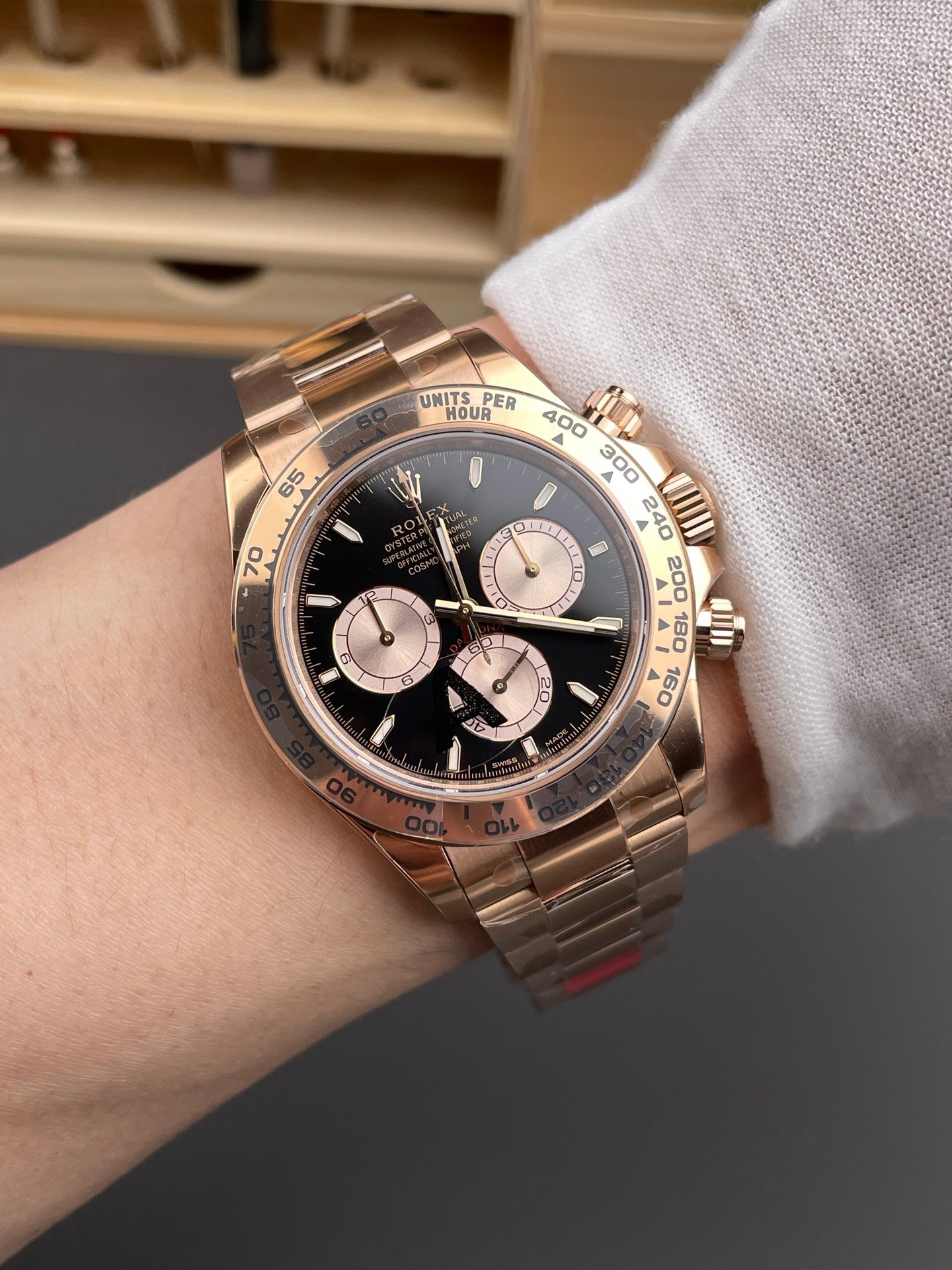 Rolex Daytona Full Rose Gold Black Gold