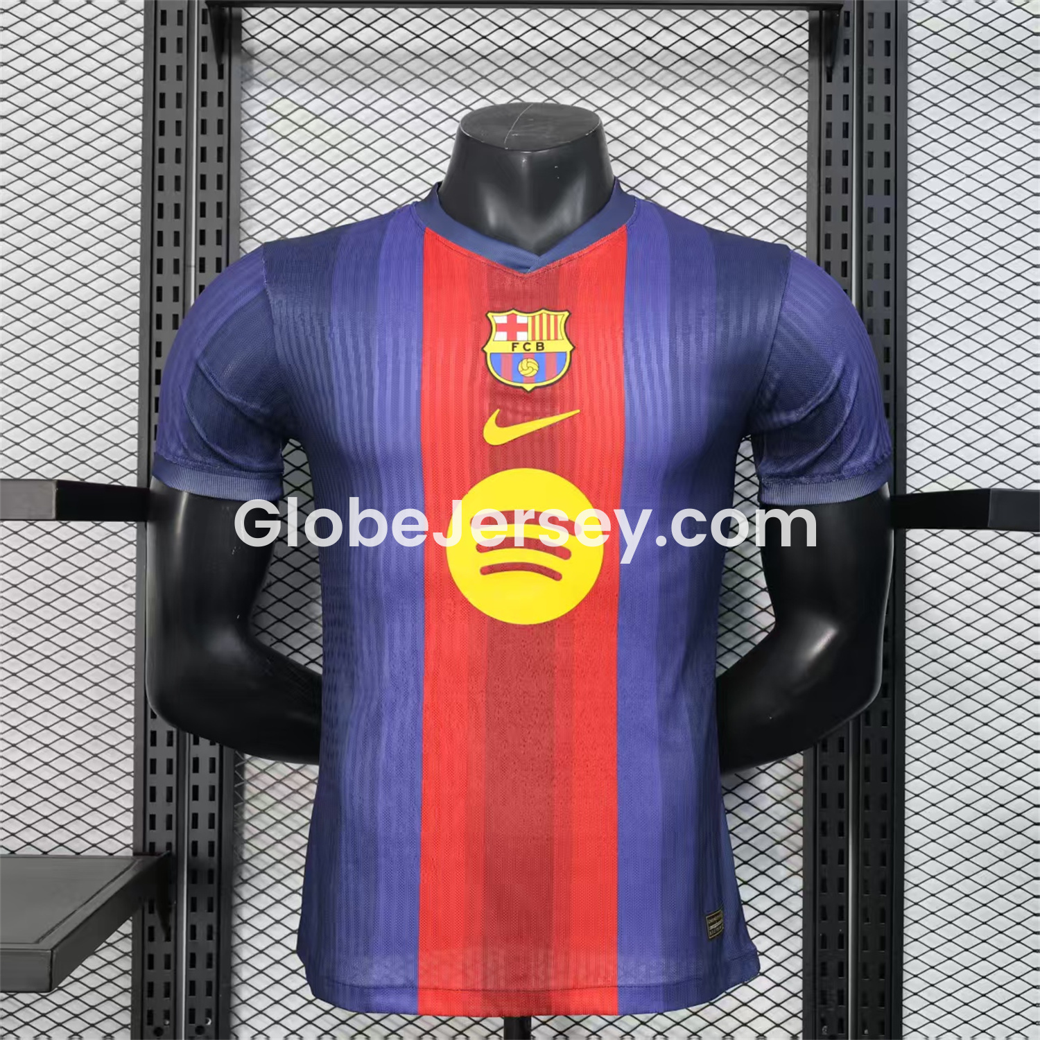 Barcelona 25-26 Big LOGO Red & Blue Stripe Special Edition Jersey - Player Version