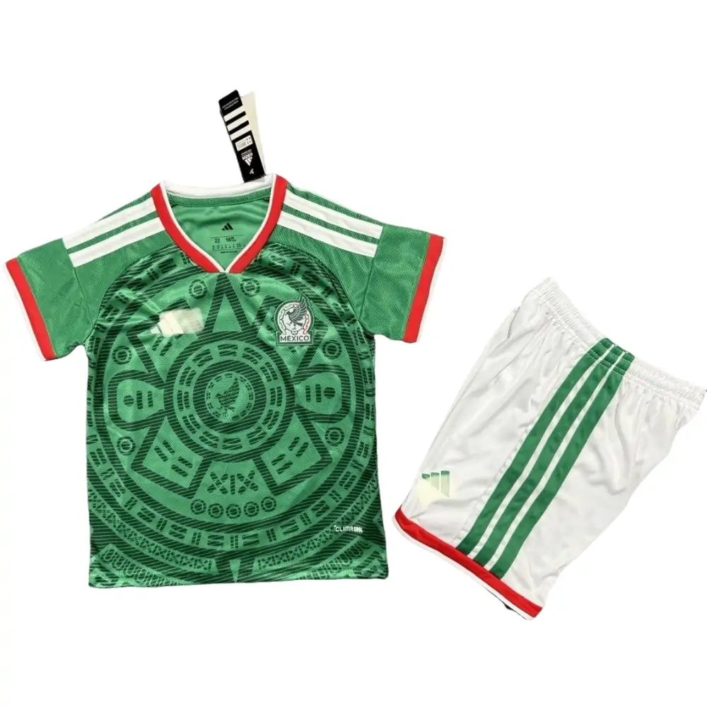 2026 World Cup Mexico Home Short Sleeve Jersey - Children's Suit