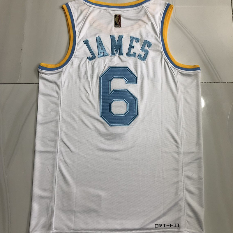 LeBron James Los Angeles Lakers White 6 MN