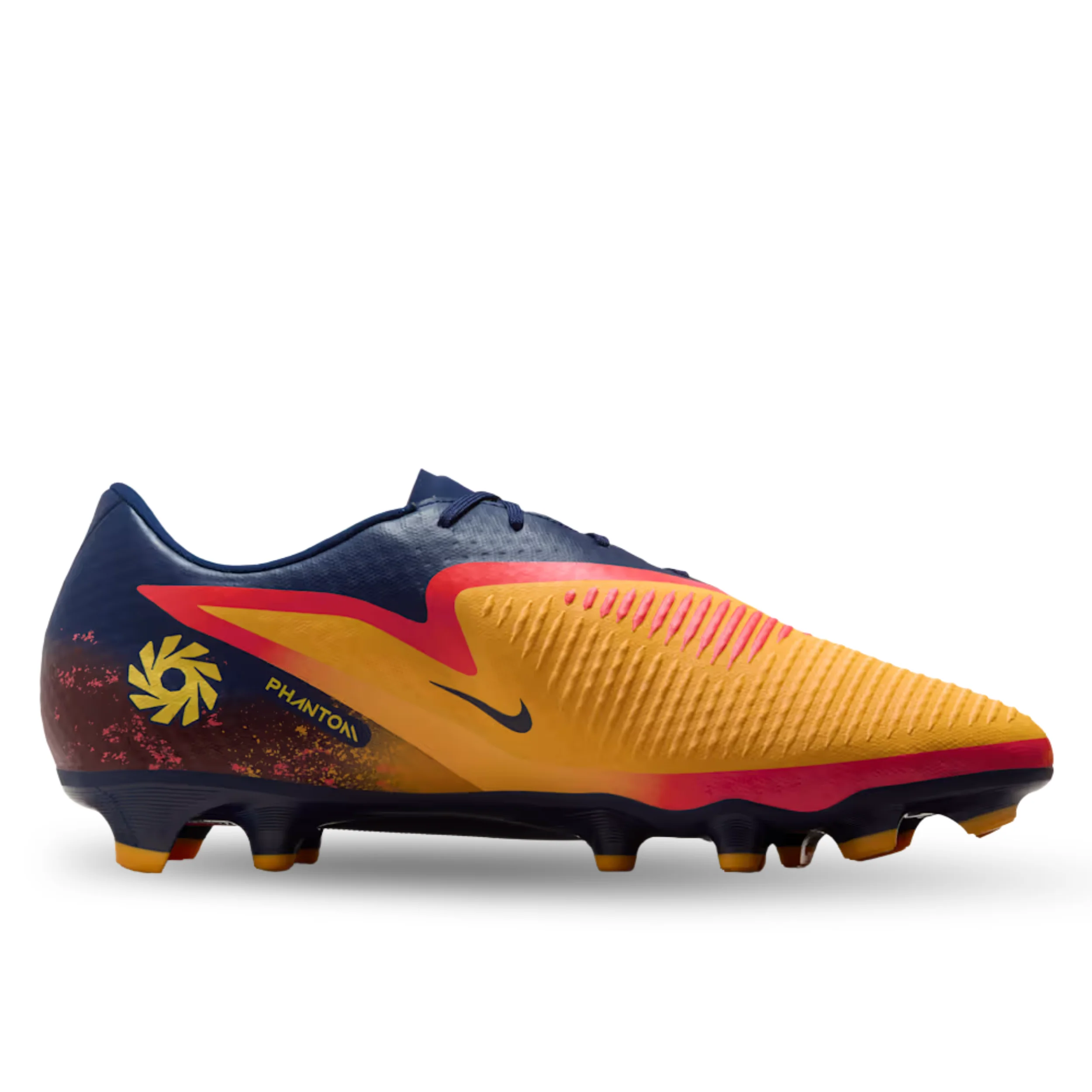 Nike Phantom 6 Low Academy Erling Haaland FG/MG Soccer Cleats (Laser Orange/Lemon Venom/Blue Void)