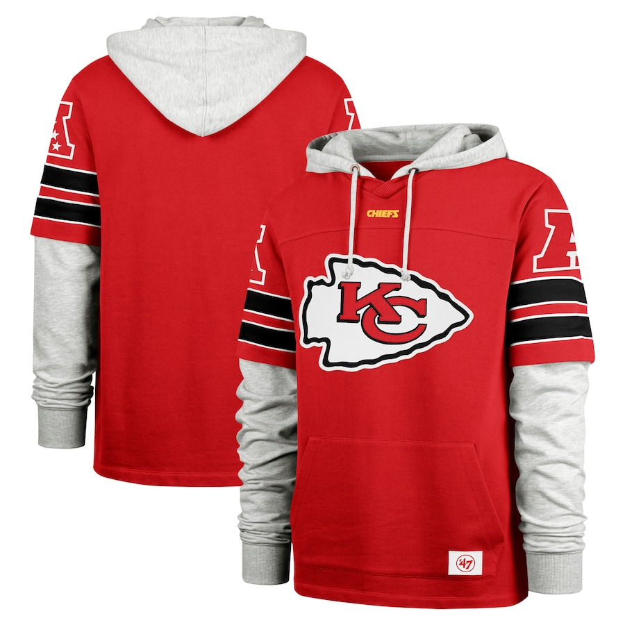 Kansas City Chiefs '47 Double Header Blitz Cornerback Pullover Hoodie