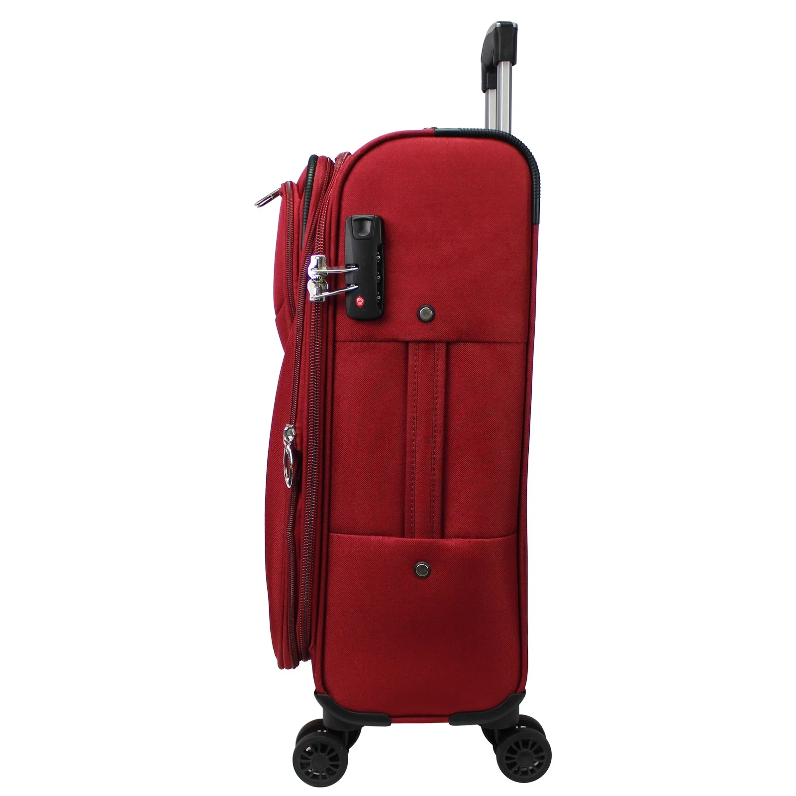 CalBags Kemyer Softside Lightweight 3-Piece Expandable Spinner Luggage Set - Black
