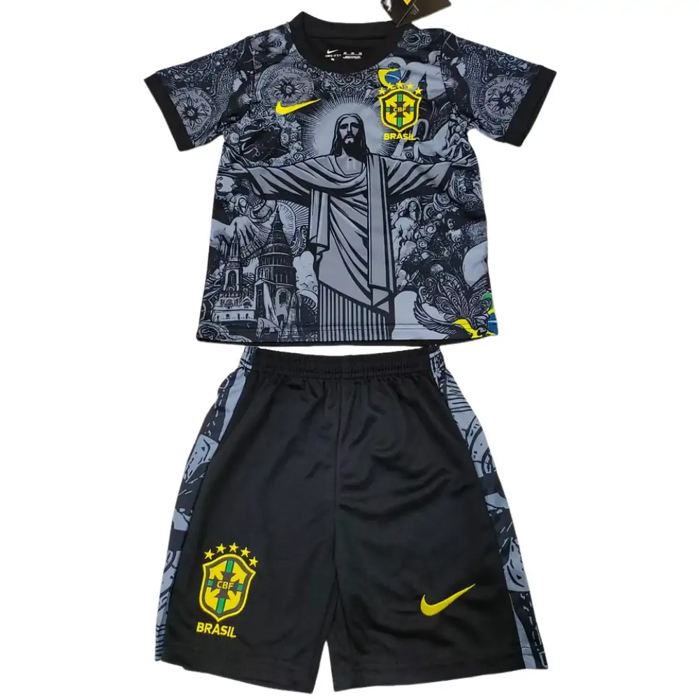 2024-25 Brazil Christ the Redeemer Special Children's Jersey Set - Fans Edition