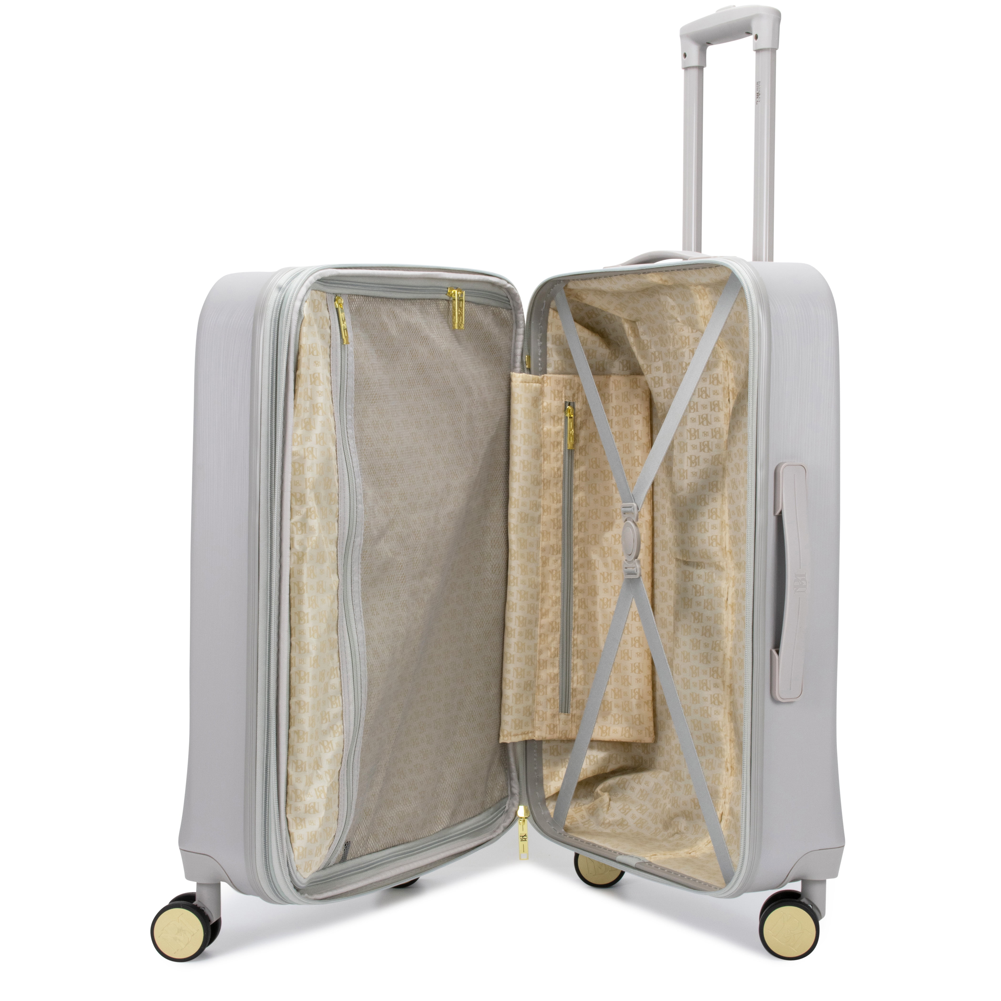 BADGLEY MISCHKA Diamond 3 Piece Expandable Luggage Set (Black)