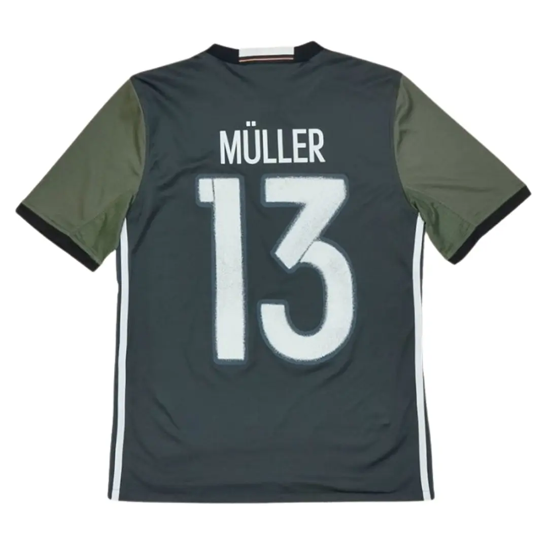 Müller #13 Retro Germany Away Soccer Jersey 2016