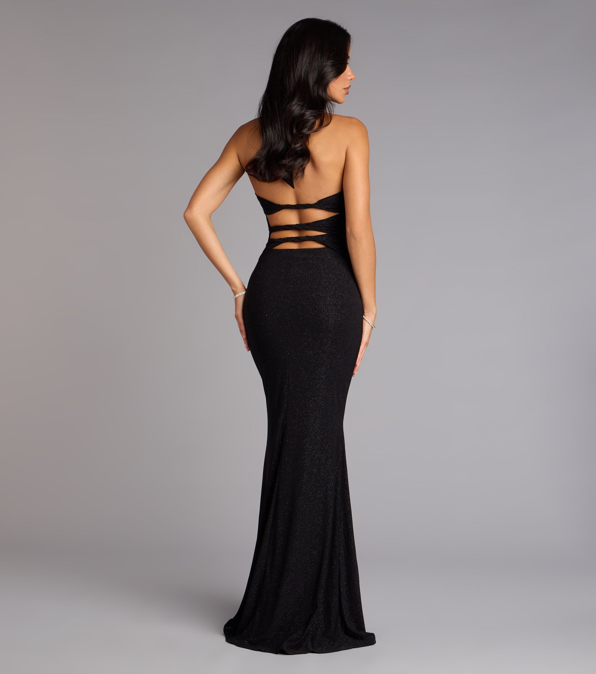 Sparkling Strappy Back Mermaid Formal Dress