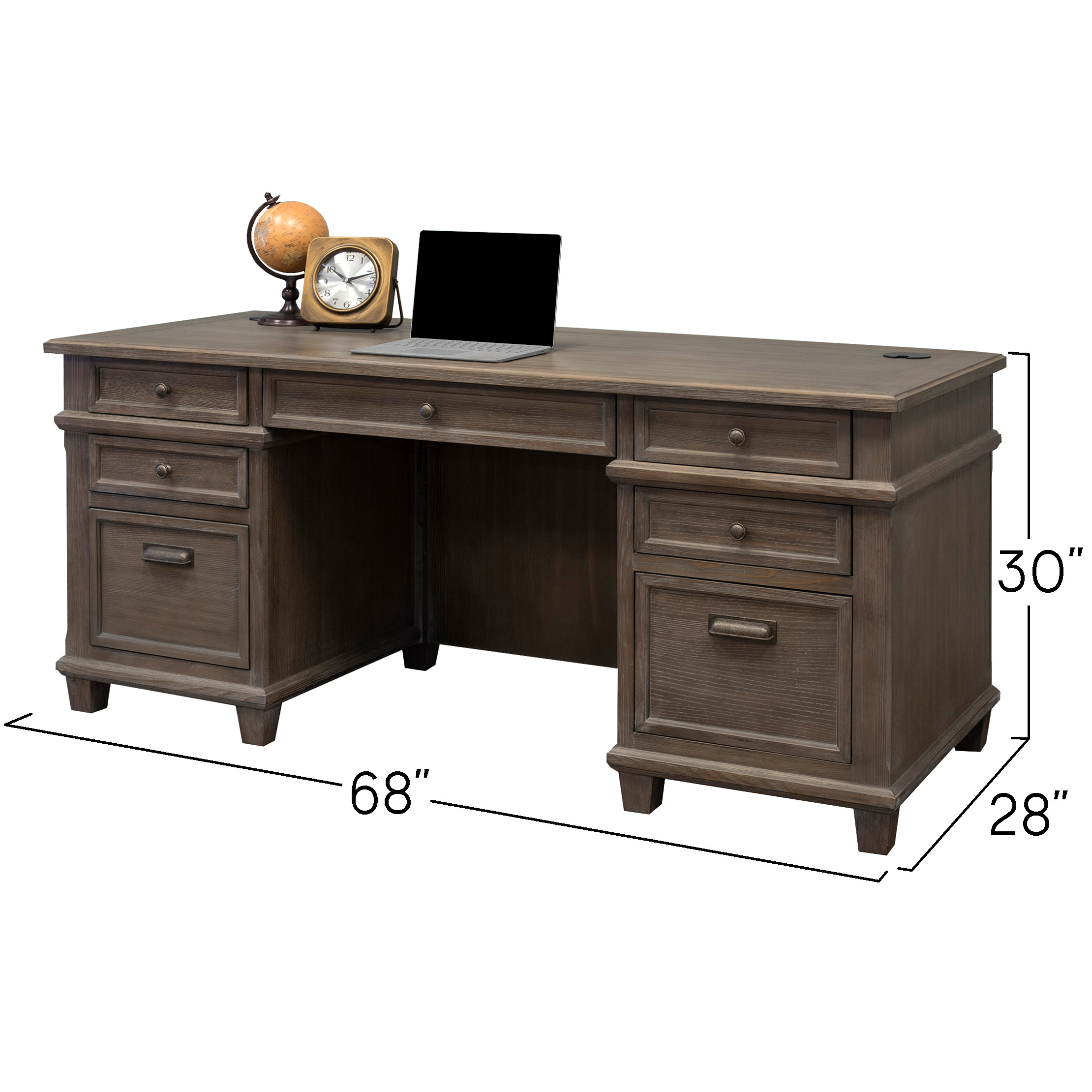 Campton Executive Desk 5-piece Office Suite