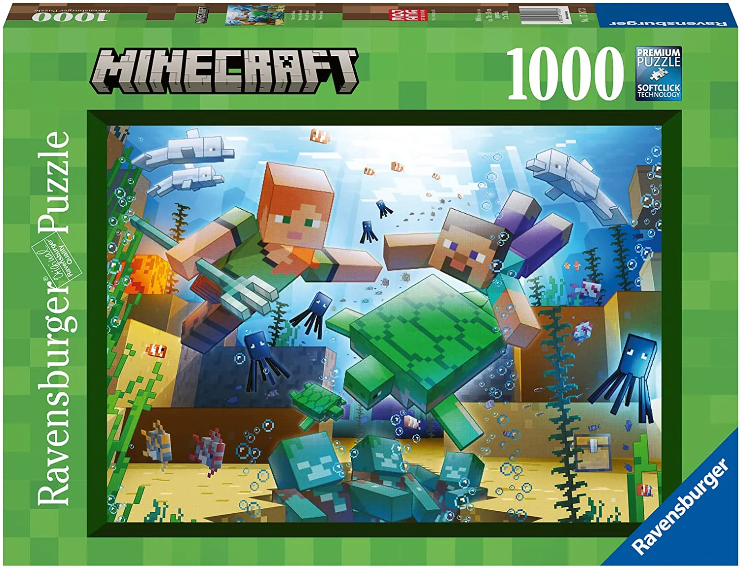 Minecraft Mosaic – 1000 Piece Jigsaw Puzzle (Ravensburger)