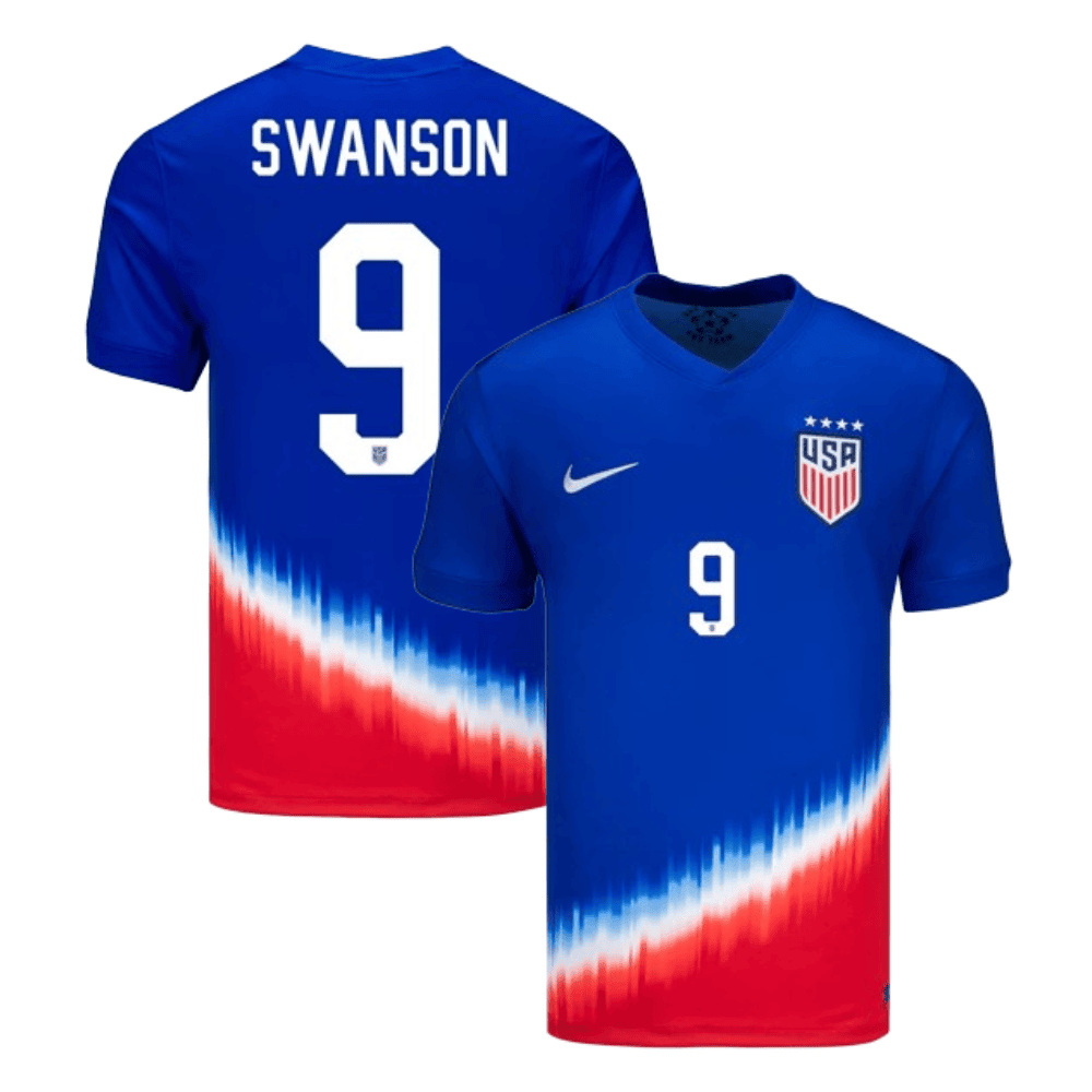 Mallory Swanson 9 USWNT 2024 American Icon Away Stadium Jersey – Men Blue