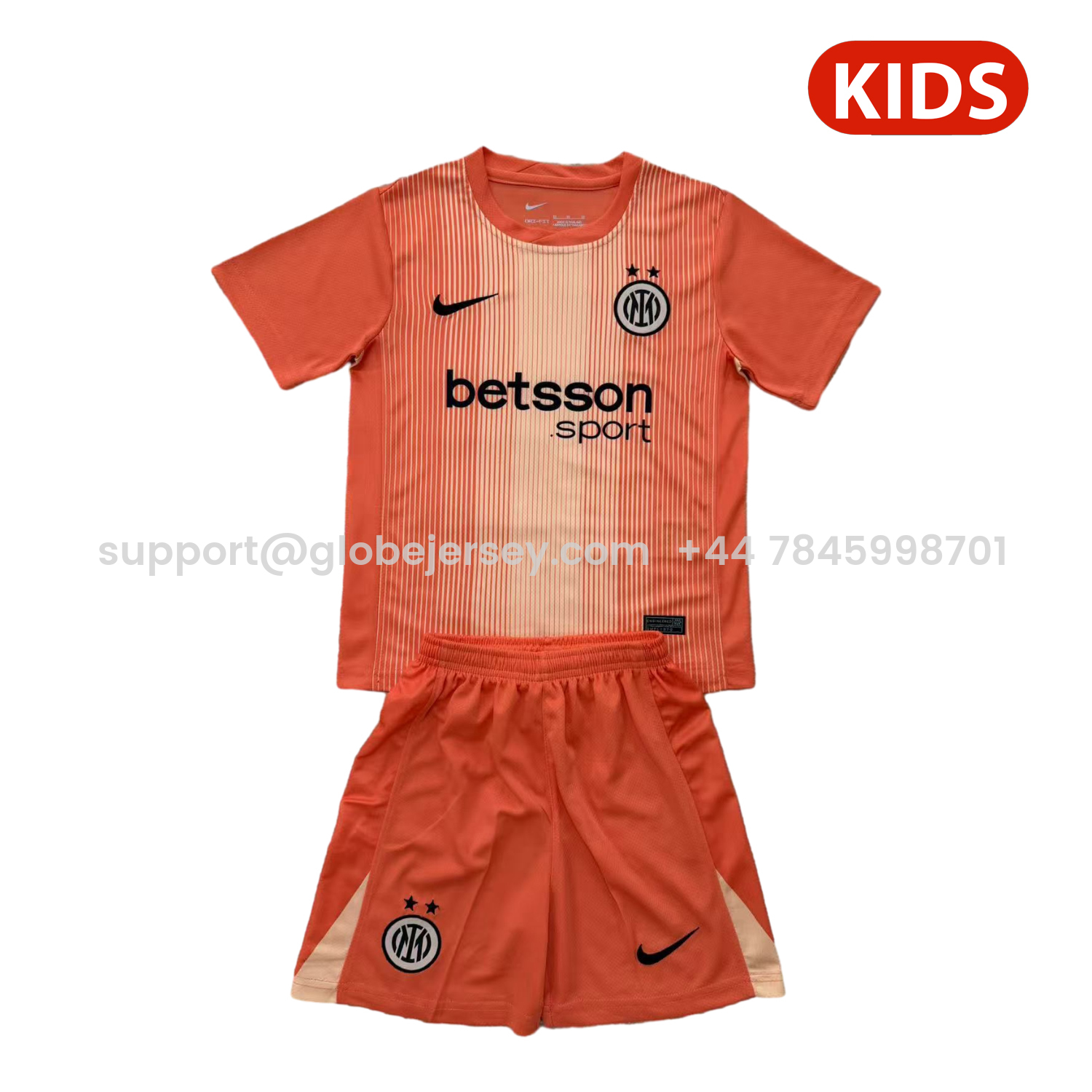 Inter Milan 25-26 Orange Goalkeeper Kids Kit