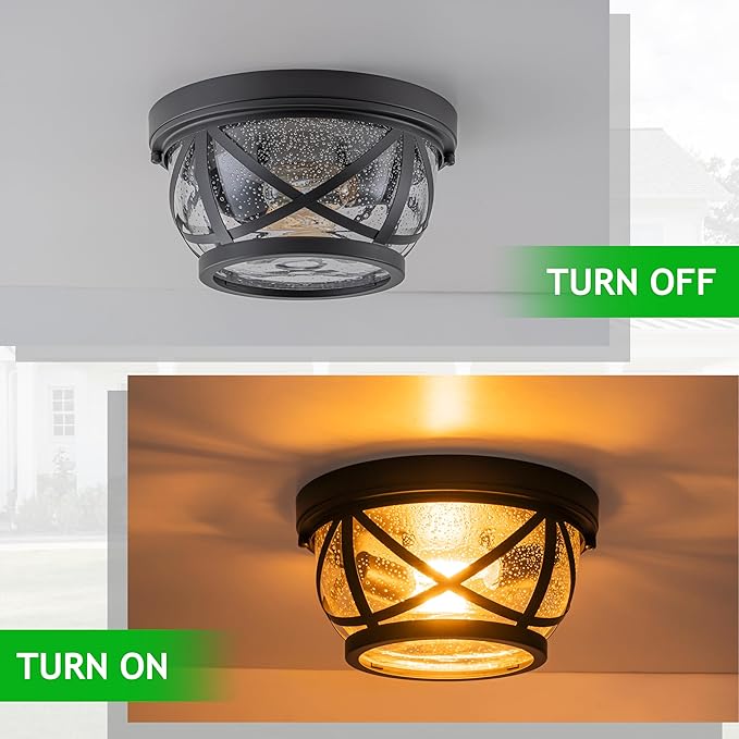 MELLOWWLITE Oil-rubbed Bronze Flush Mount Ceiling Light  Fixtures