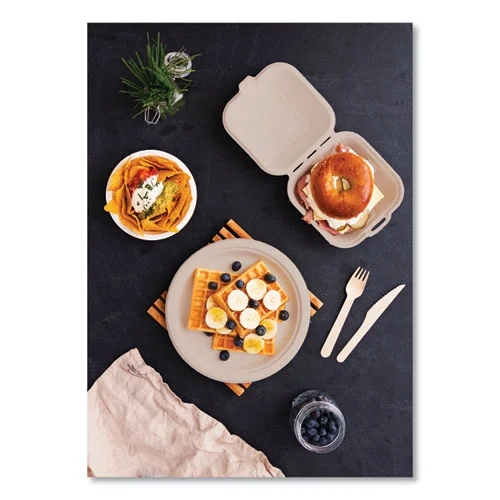 Vegware Nourish Molded Fiber Tableware, Compostable, Bowl, Sugarcane, 12 oz, White, 1,000/Carton