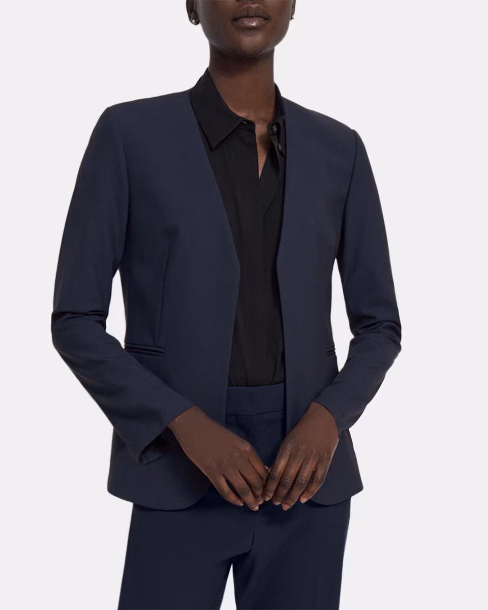 Open Blazer in Stretch Wool