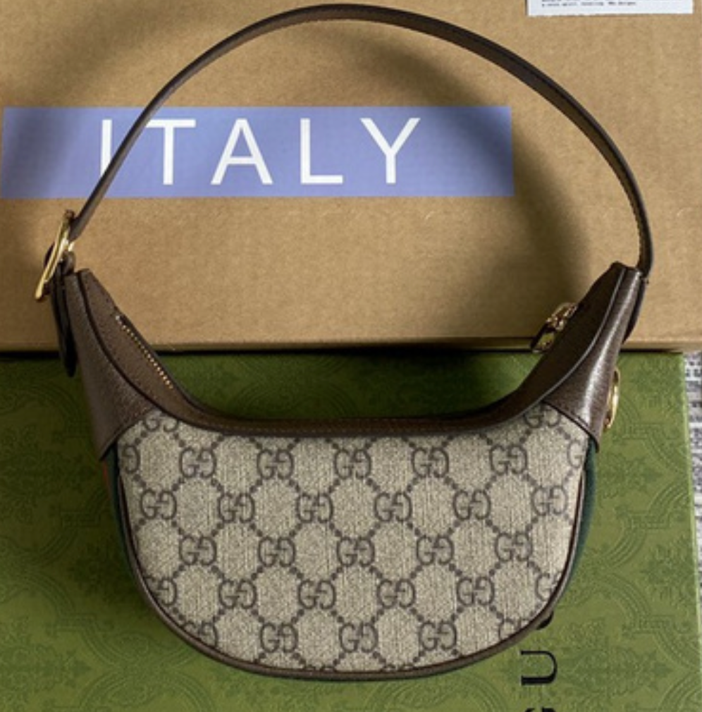 Gucci Ophidia Canvas & Leather Shoulder  Bags