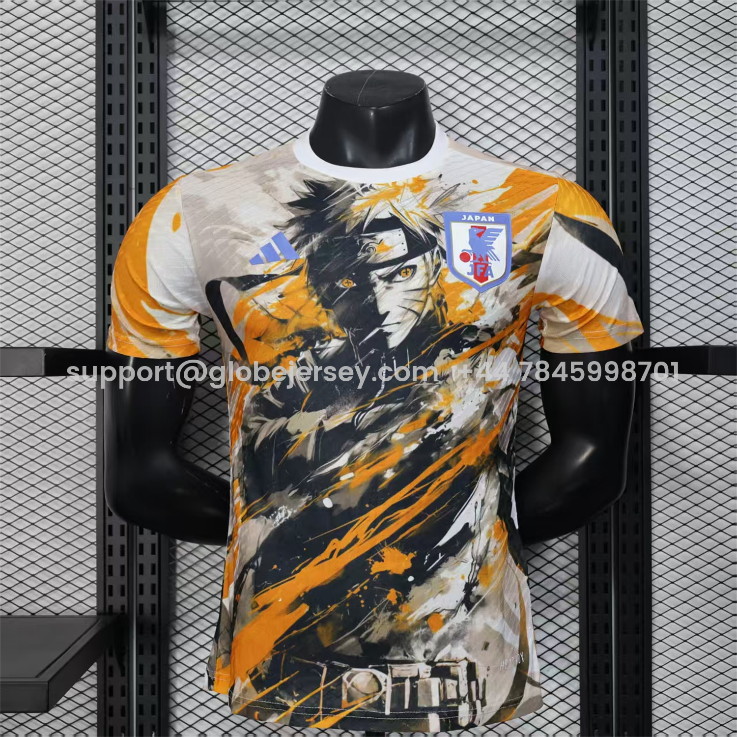 Japan 25-26 Naruto Uzumaki's Nine-Tailed Fox Mode Special Jersey - Player Version