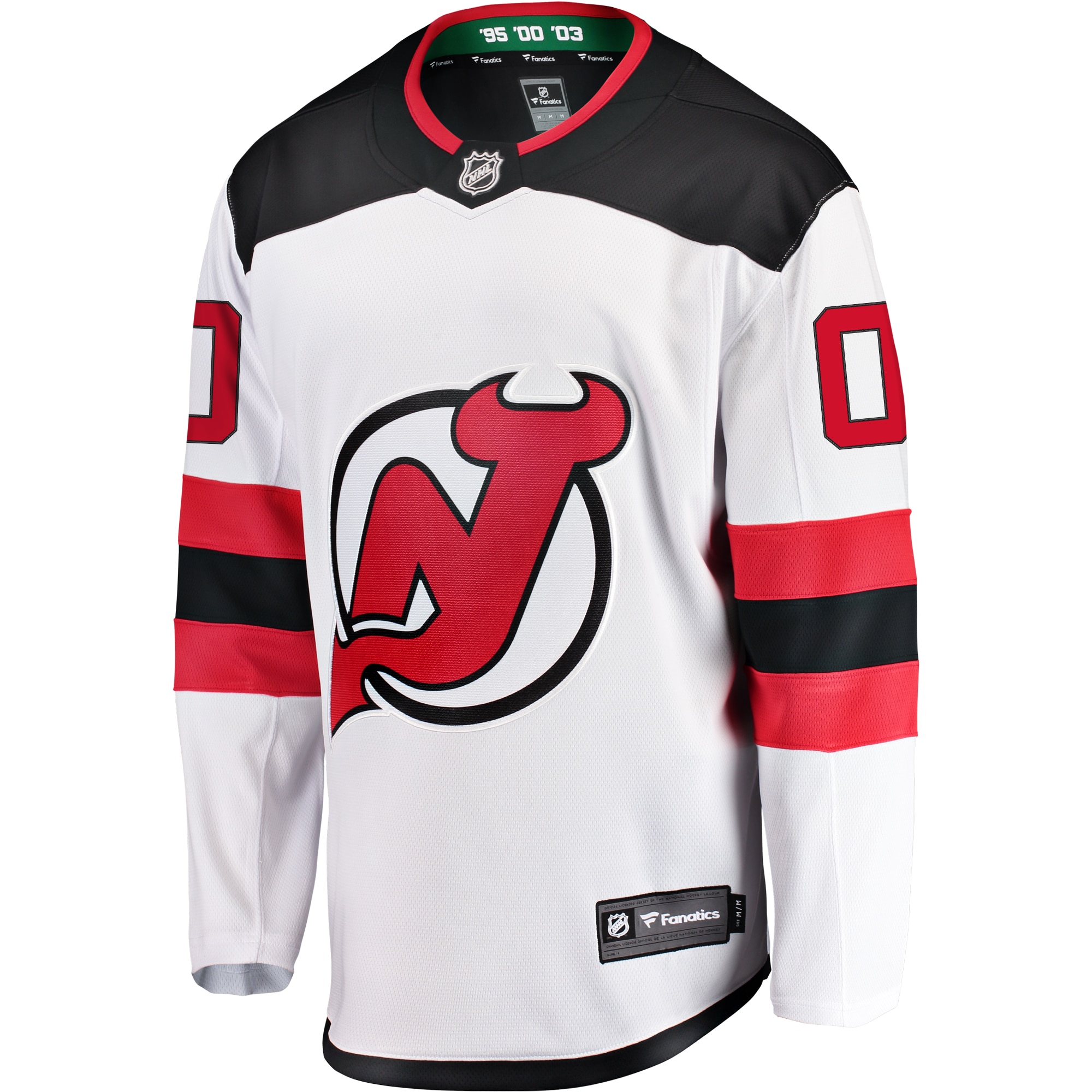 New Jersey Devils Fanatics Away Breakaway Custom Jersey – White