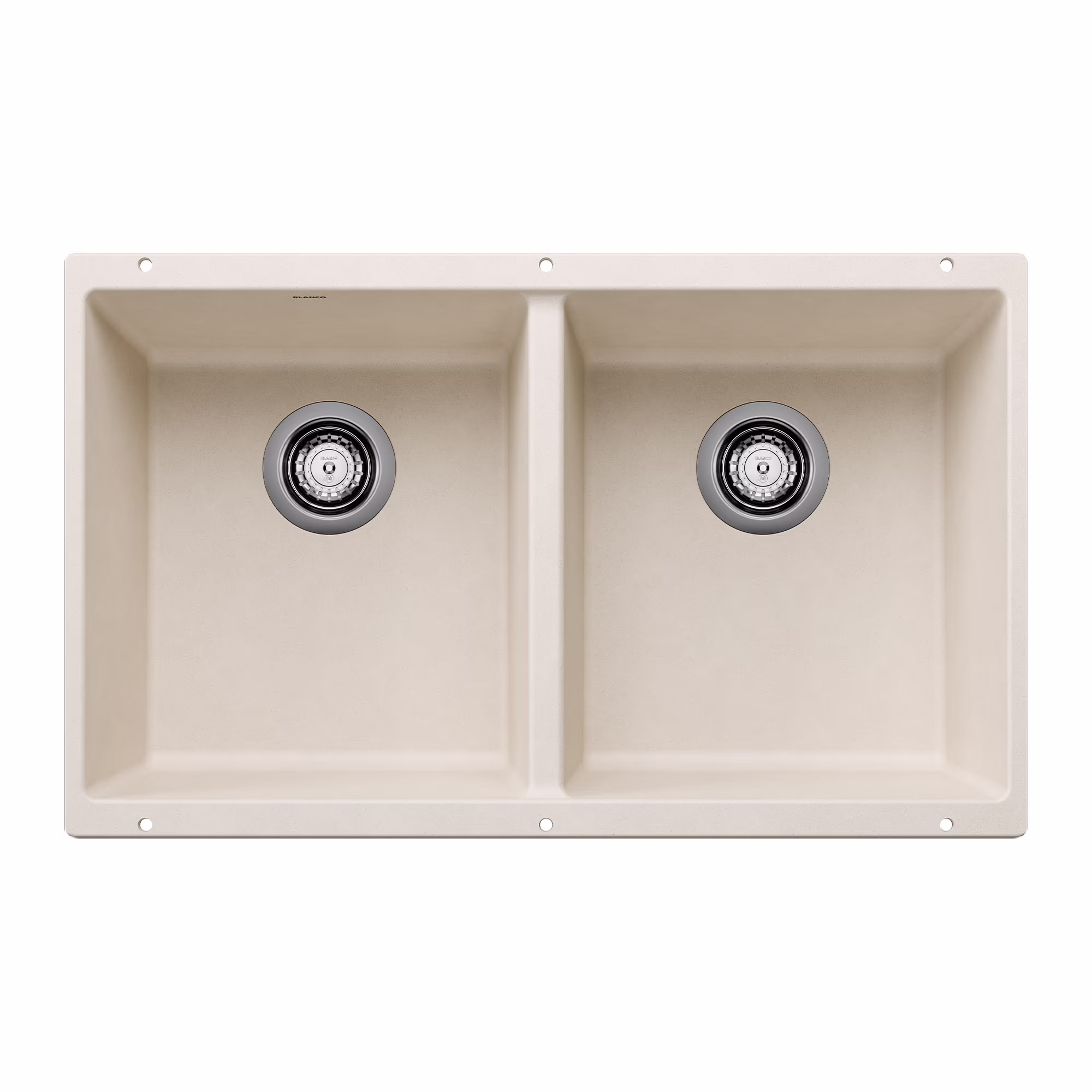Blanco 442927 Precis Equal Double Bowl Undermount Kitchen Sink, Coal Black