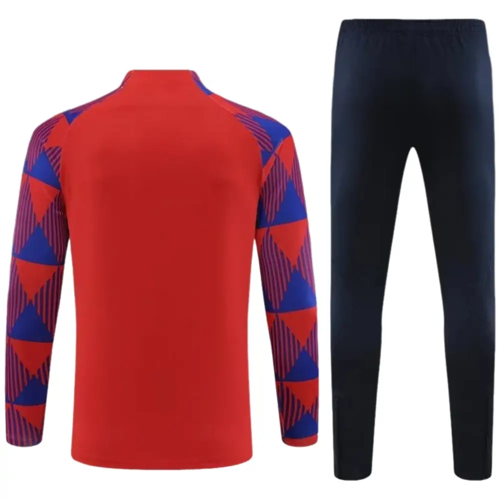 2023/2024 Barcelona half-pull training suit red suit 1:1 Thai quality