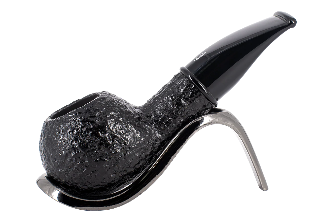Savinelli Mini -  Black Rusticated Briar Smoking Pipe - Shape 321 (6mm)