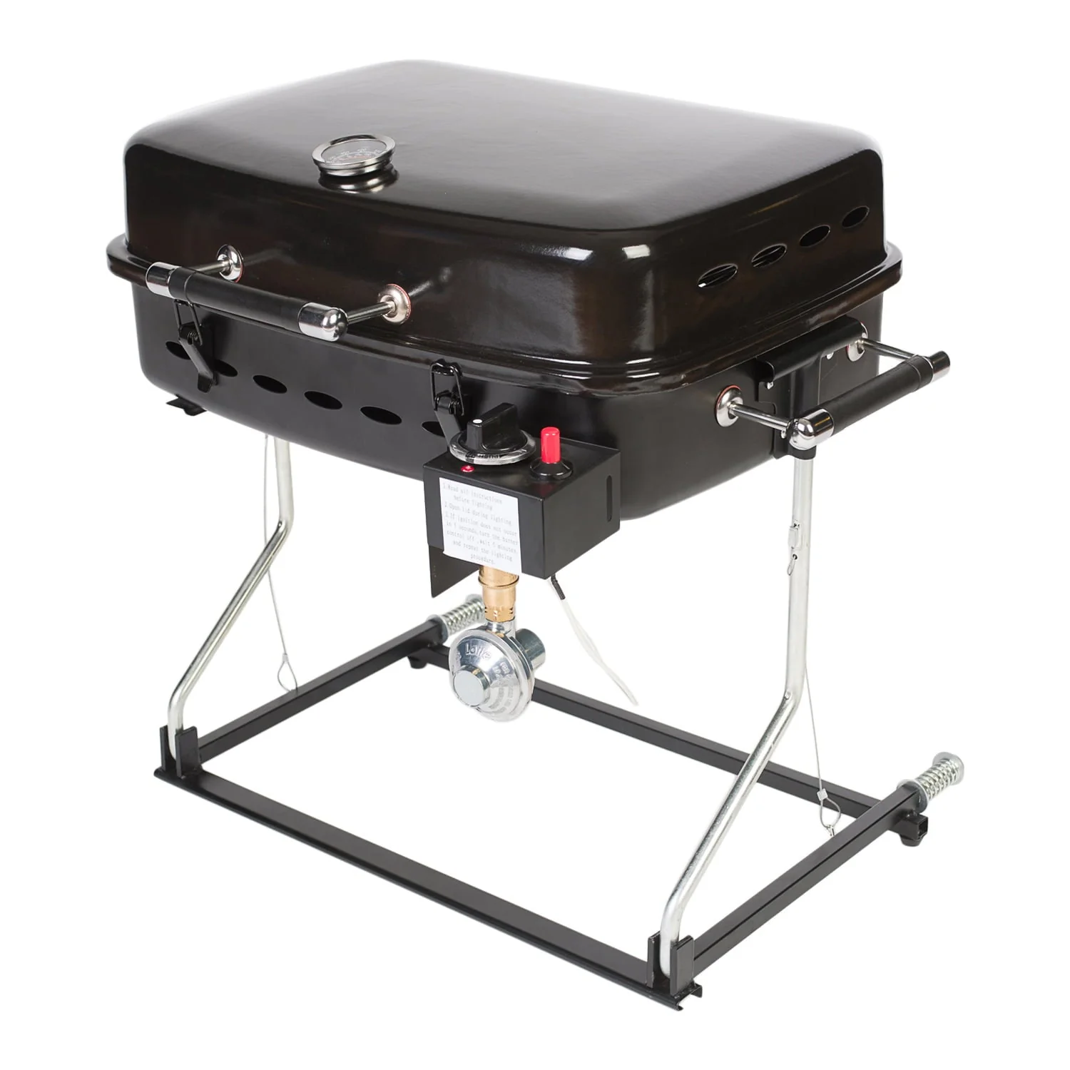Faulkner 51322 Black Barbecue Grille With Disposable Bottle Adapter