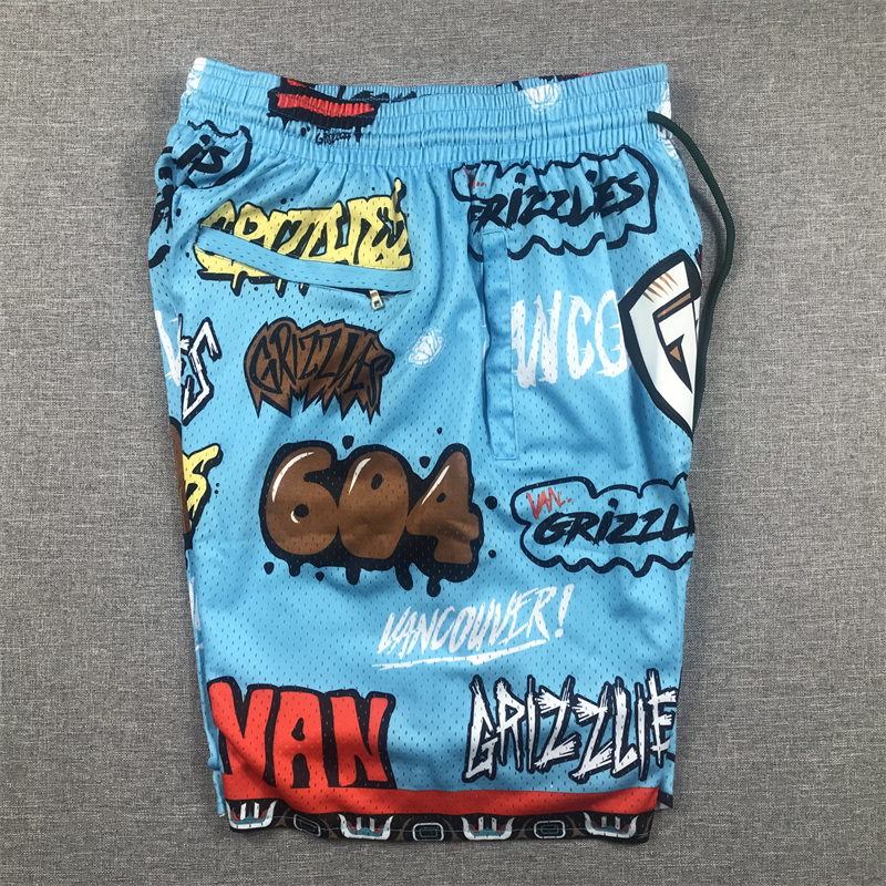 Pocket Pants Grizzly Graffiti Blue Yellow