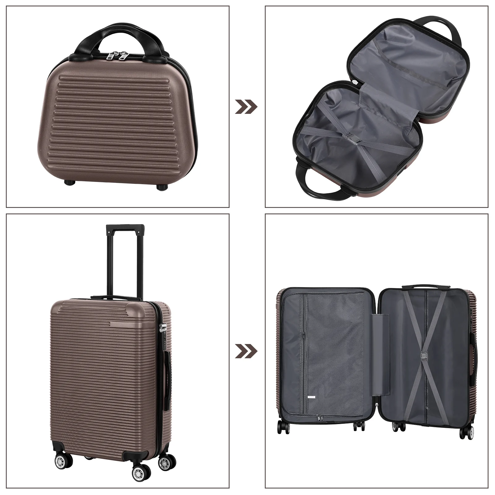 5 Piece Travel Luggage Set, 12