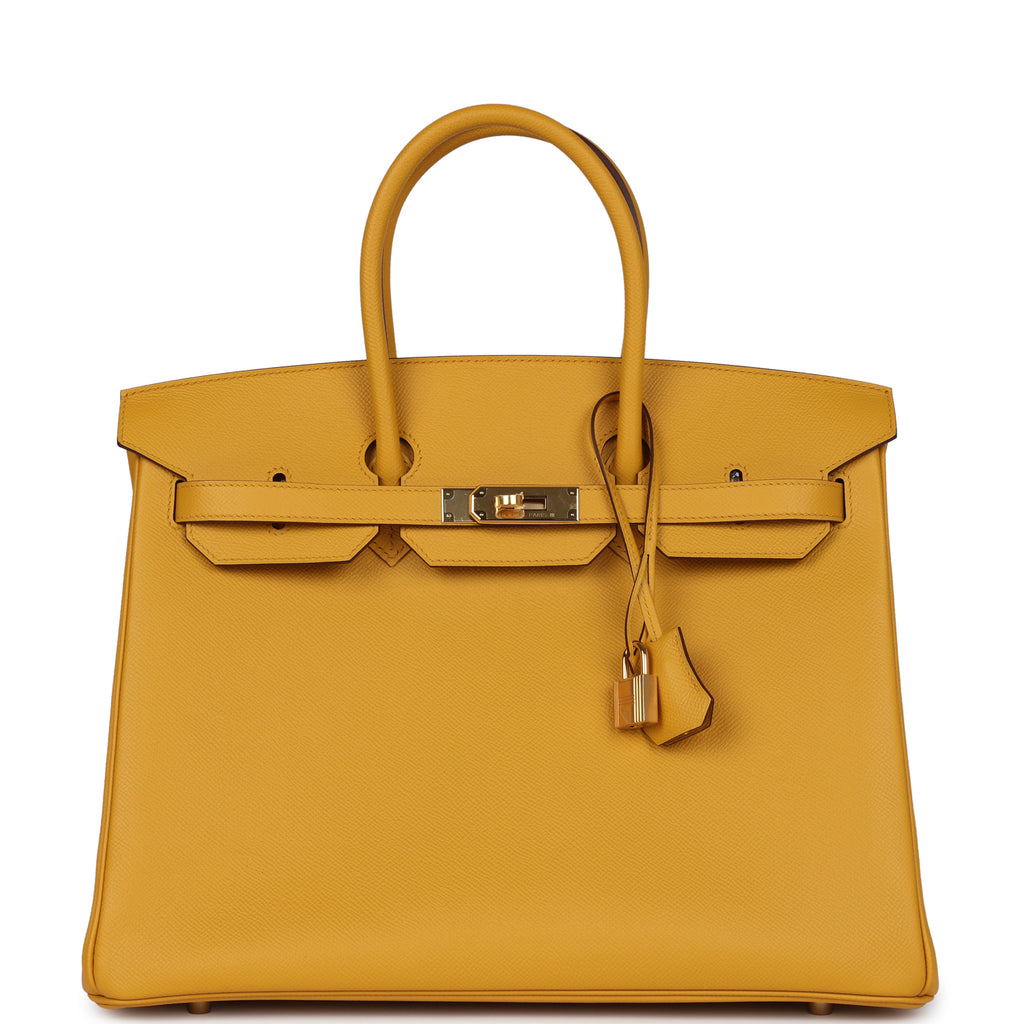 Birkin 35 Jaune Ambre Epsom Gold Hardware