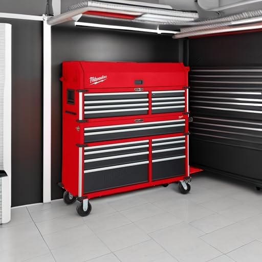 Milwaukee 56 Premium 18-Drawer Tool Box Chest and Cabinet Combo with Electronic Keypad Lock