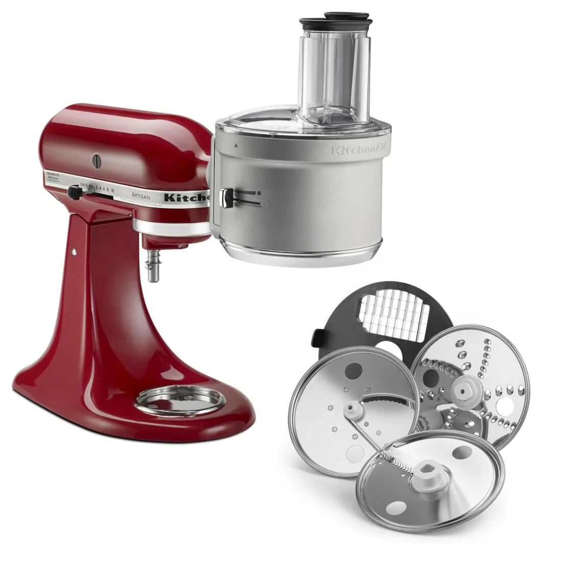 Open Box KitchenAid Food Processor Attachment with Commercial Style Dicing Kit, Gray, KSM2FPA