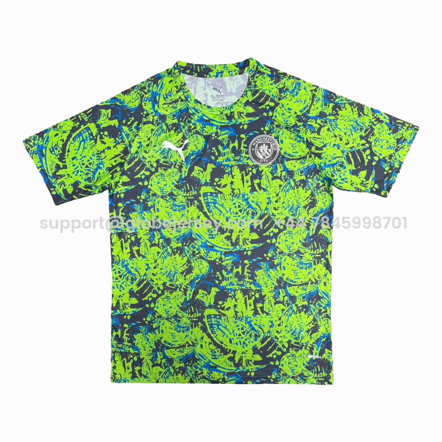 Manchester City 25-26 Vibrant Green Pre-Match Jersey - Fans Version