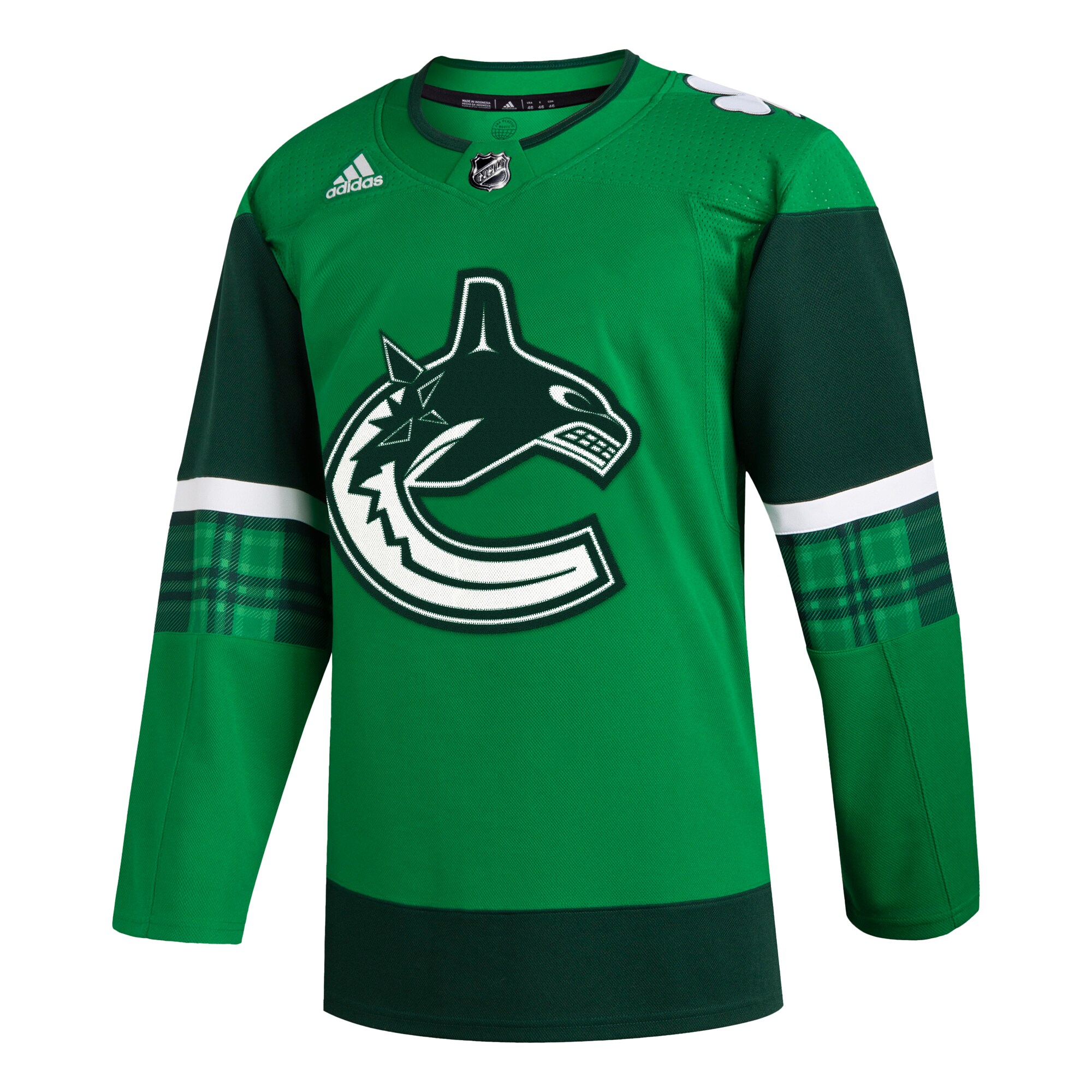 Vancouver Canucks  2023 St. Patrick’s Day Primegreen  Jersey – Kelly Green