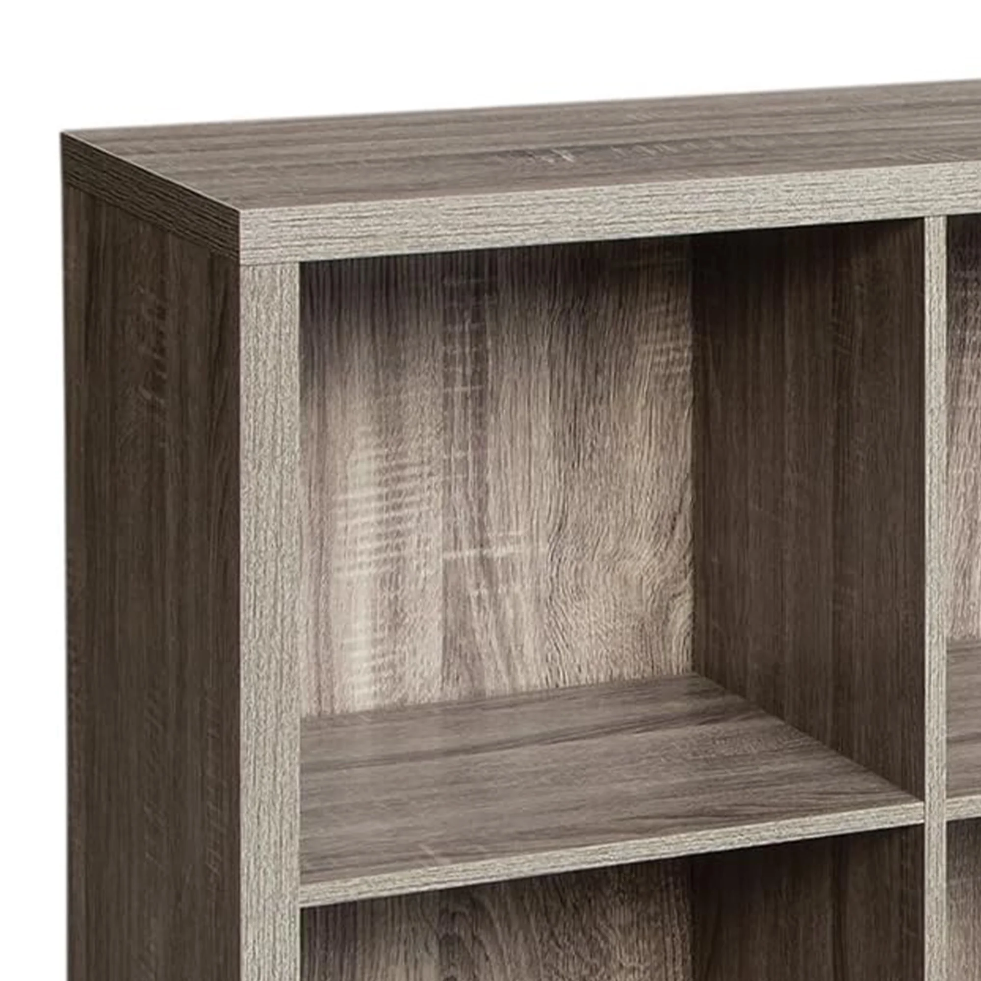 ClosetMaid 4 Cube Storage Shelf Bookshelf Organizer with Back Panel, Gray