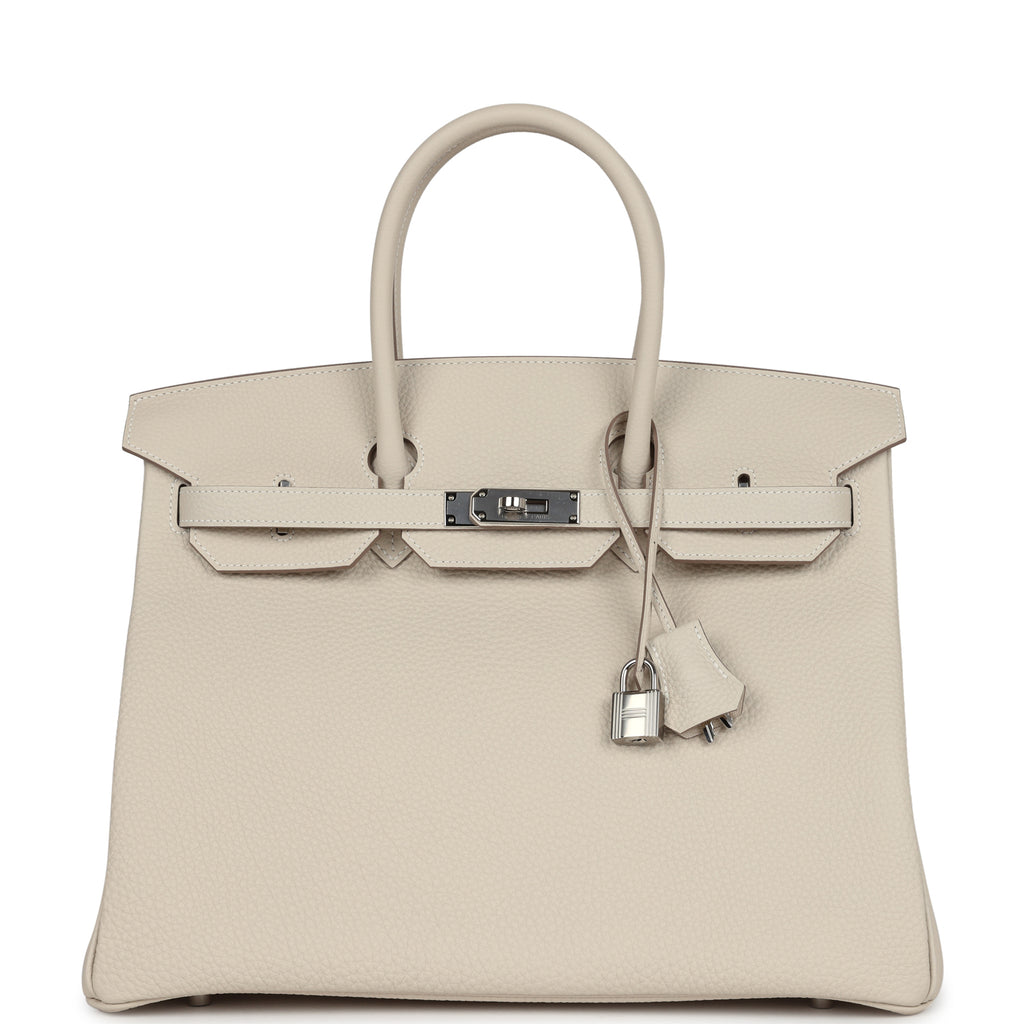 Birkin 35 Craie Togo Palladium Hardware