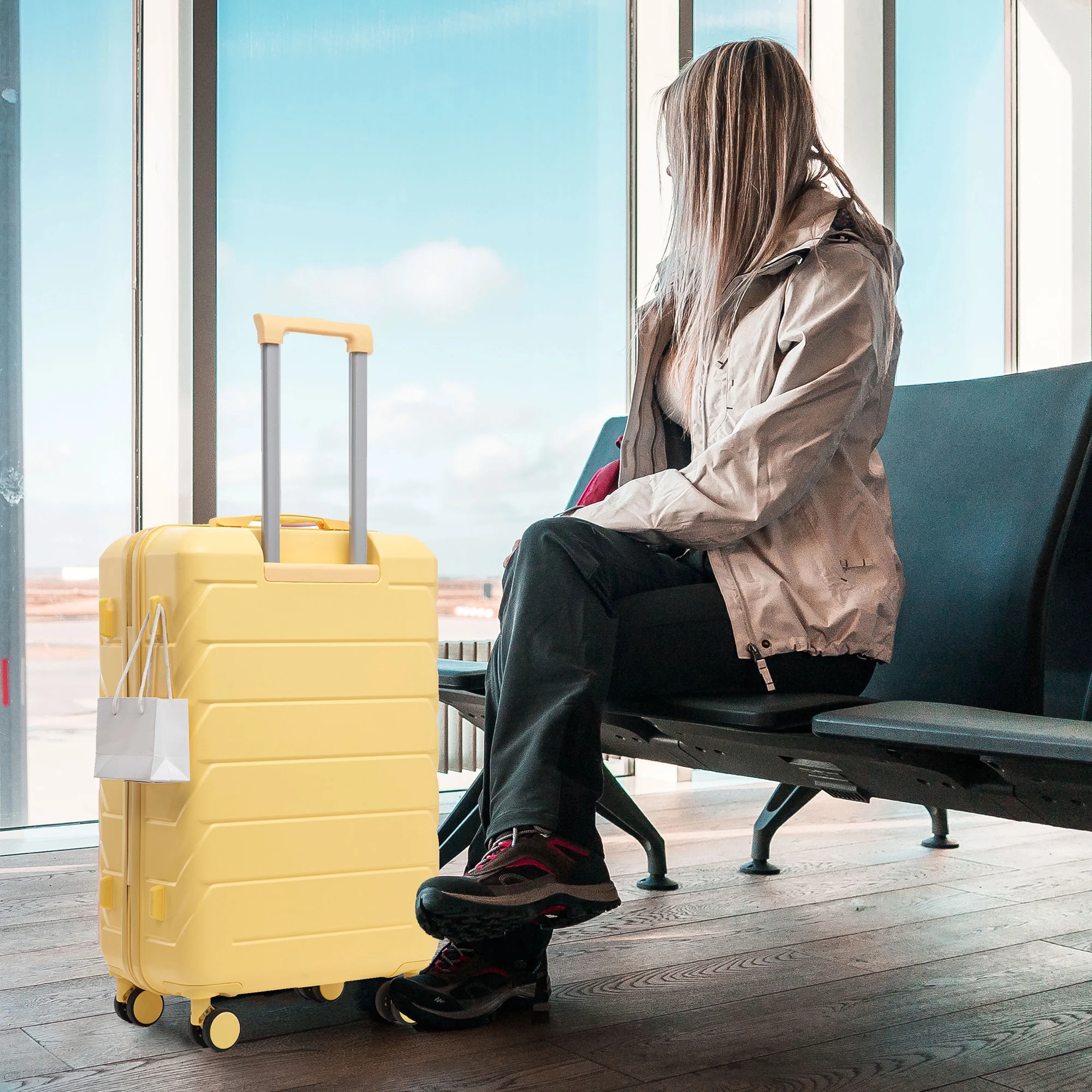 Luggage Sets 3 Piece(20/24/28), Expandable Carry On Suitcase with ABS Spinner Wheel TSA Lock