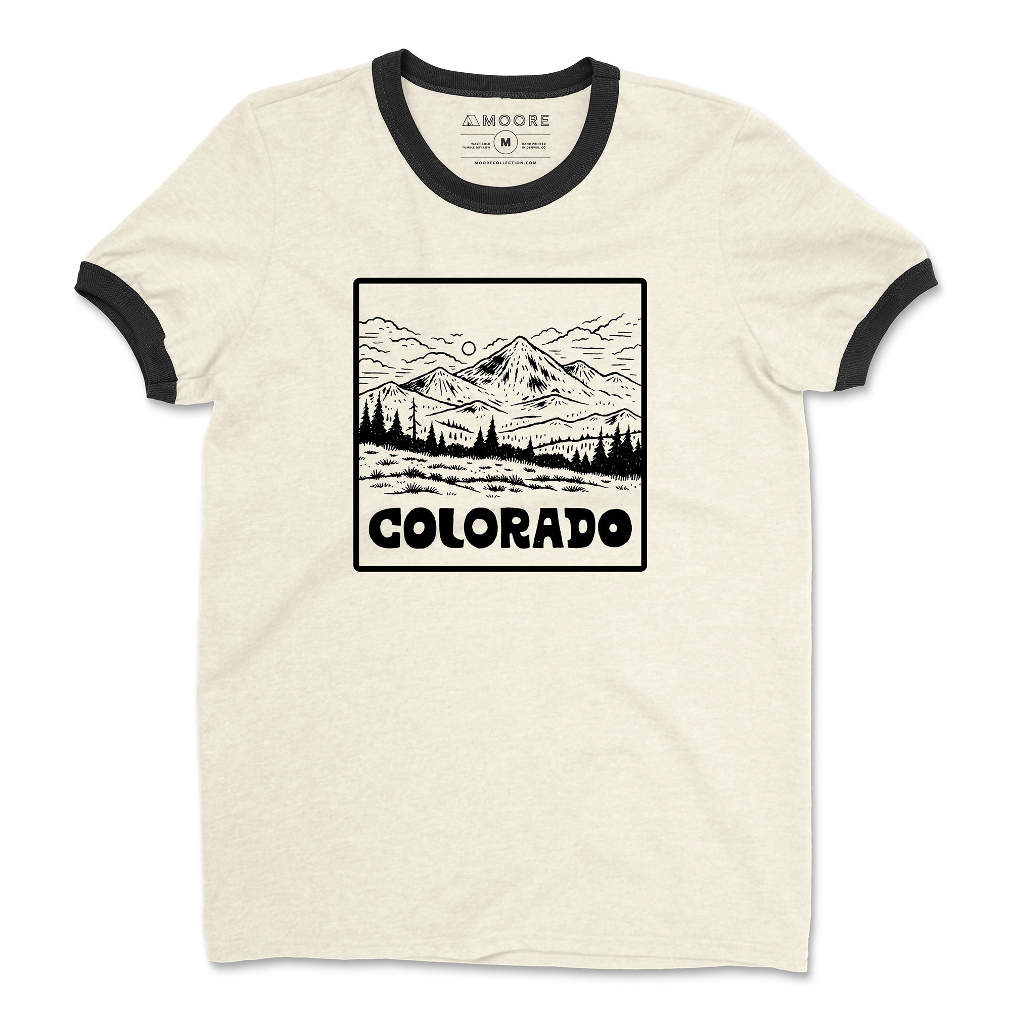 Colorado Alpine Ringer Tee-Natural/Black