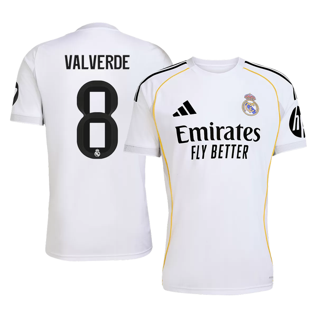 VALVERDE #8 Real Madrid Home Soccer Jersey 2025/26