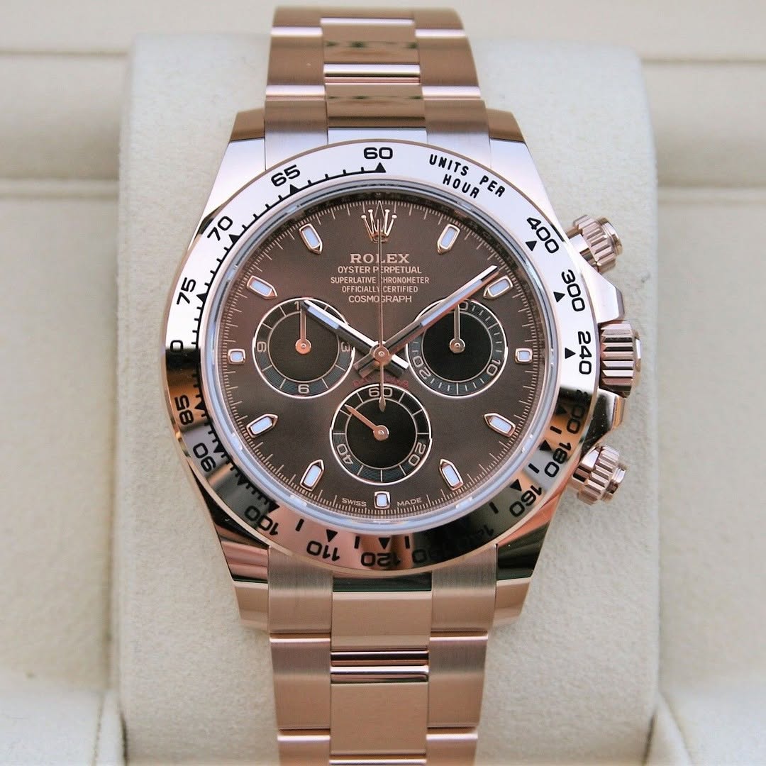 【Super Clone】Rolex Daytona 40mm Rose GoldChocolate Dial  m126505-0005