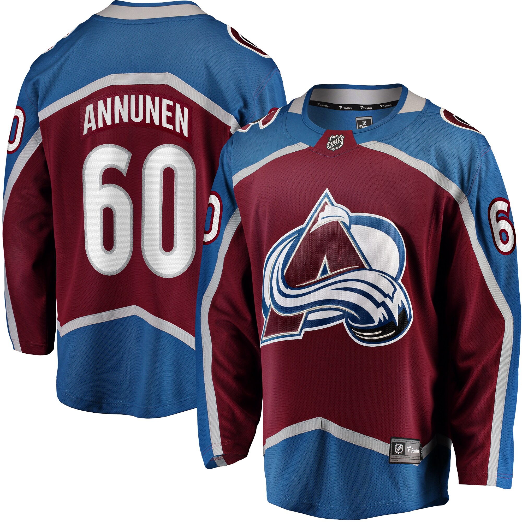 Justus Annunen Colorado Avalanche Fanatics Home Premier Breakaway   Jersey – Burgundy