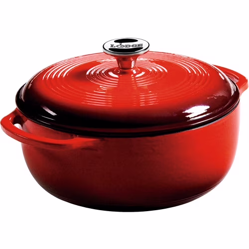 Lodge Cast Iron 4.5 Quart Enameled Dutch Oven, Blue