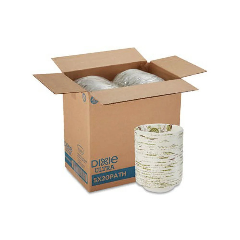 Pathways Heavyweight Paper Bowls 20oz, Green/Burgundy, 500/Carton
