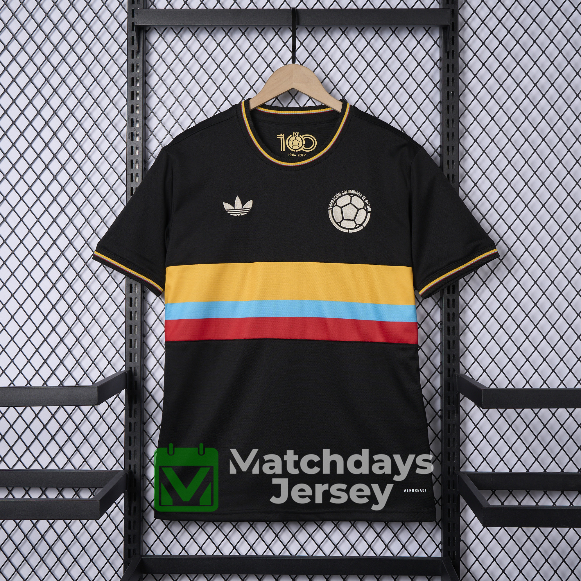 Colombia 2024 100th Anniversary Black Jersey - Fans Version