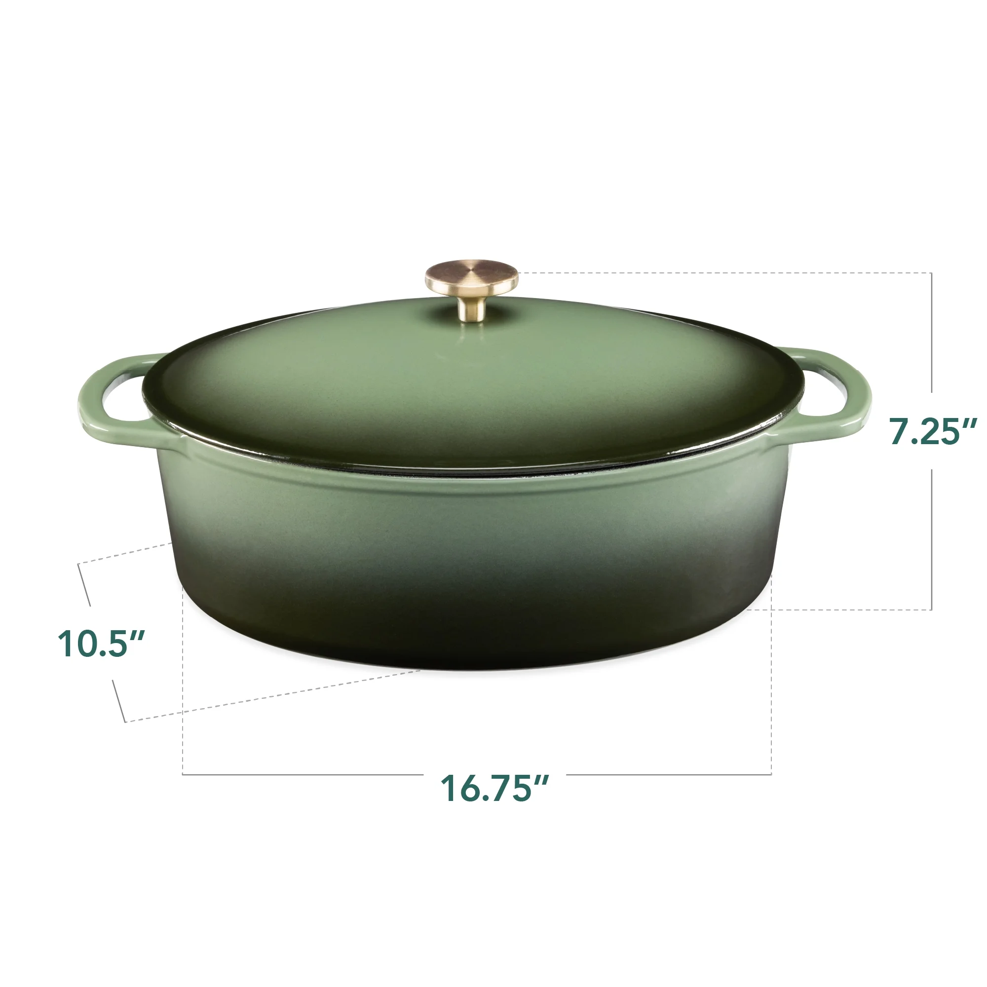 Best Choice Products Oval 7.5 Quart Cast-Iron Dutch Oven, Heavy-Duty w/ Enamel, Side Handles - Vanilla Buttercream