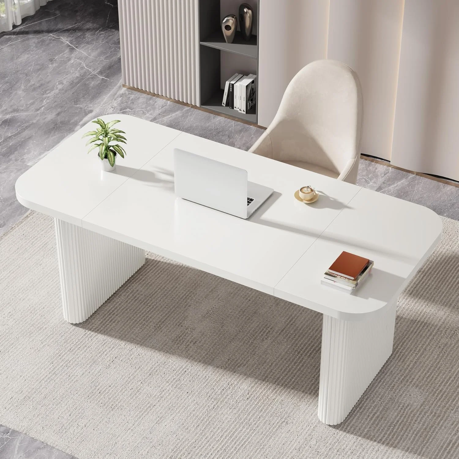 Tribesigns 63'' Computer Desk, Simple Rectangular Writing Table for Home Office Study Room Bedroom