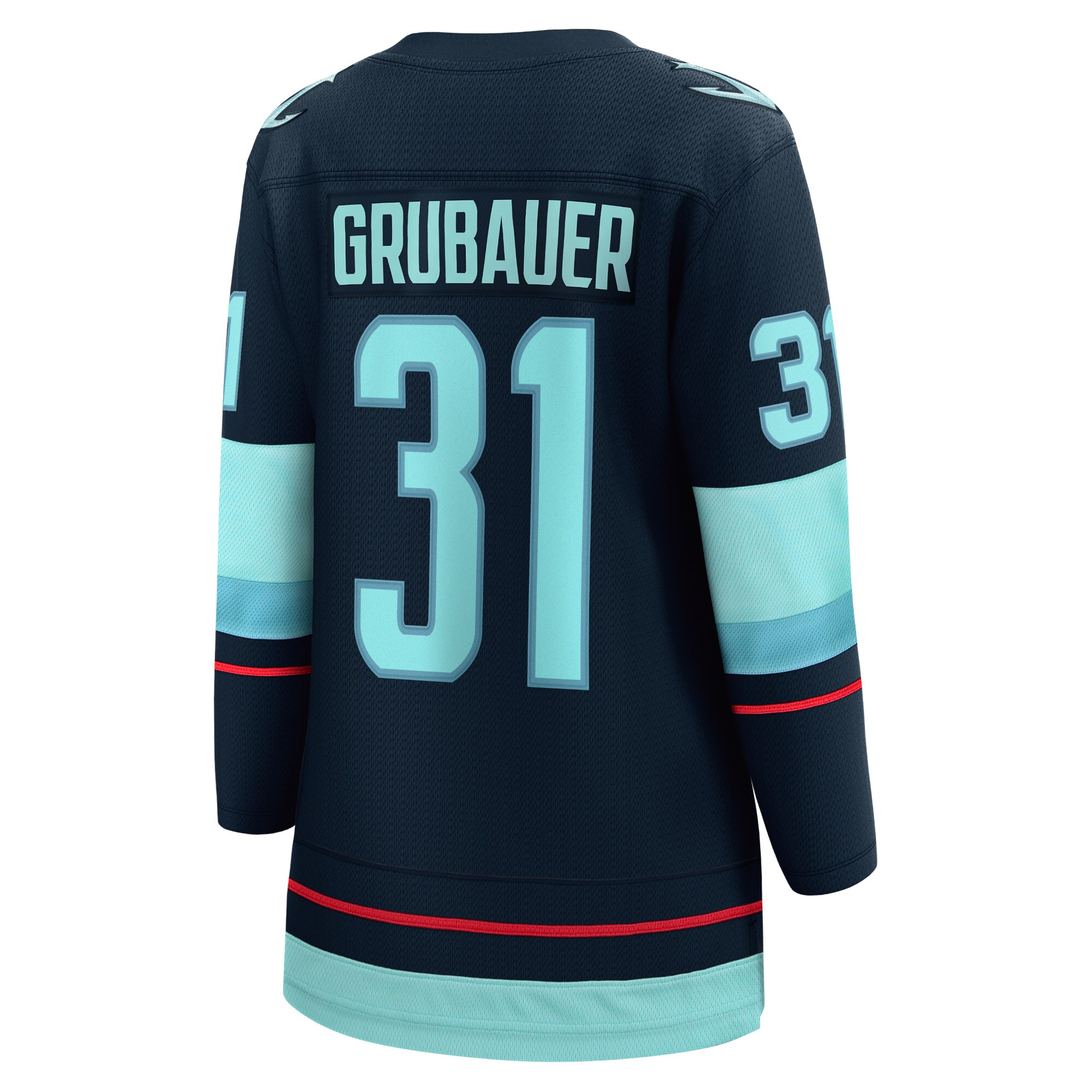 Philipp Grubauer Seattle Kraken Fanatics Women’s Home Breakaway   Jersey – Navy
